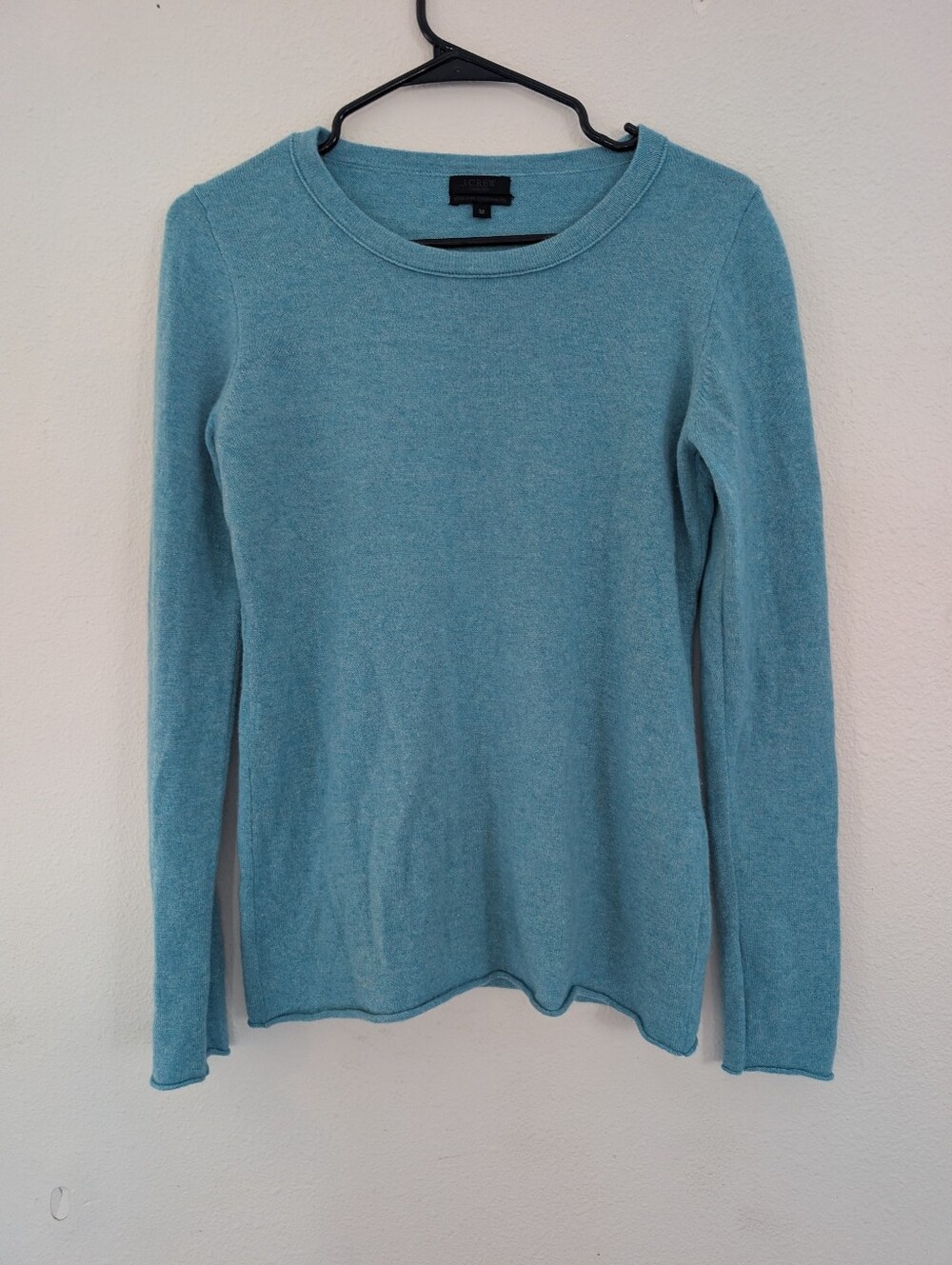 J. Crew Turquoise Cashmere Crewneck Sweater